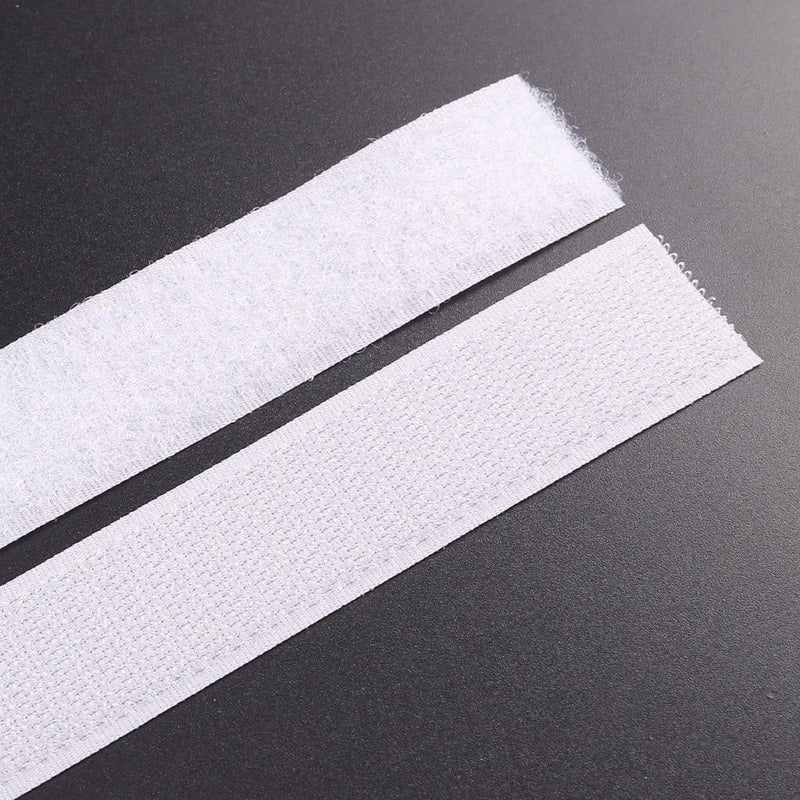 IHKFILAN 5/8'' Width x 10Meters Length White Sew On Hook and Loop Tape Fastening Nylon Fabric Tape (White, 5/8 Inch x 10 Meters) - Image 4